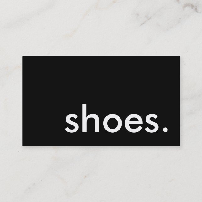 shoes. business card (Front)