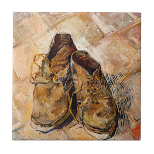 Shoes by Van Gogh Painting Art Ceramic Tile