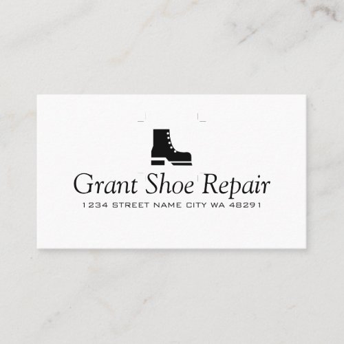 Shoes Coats Repair Shop Business Card