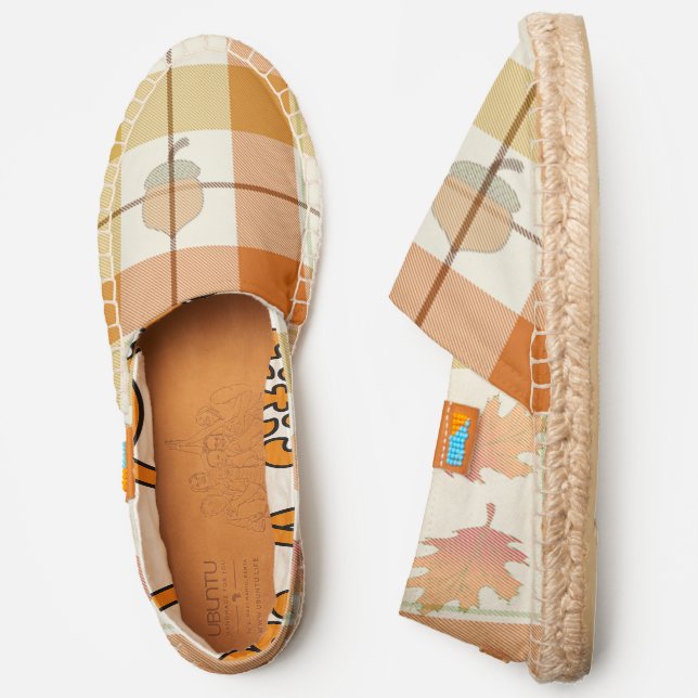 Shoes, Fall Plaid Design Zazzle Afridrilles (Side)