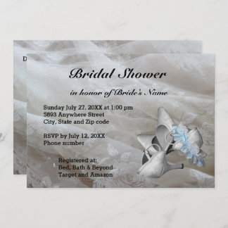 Shoes, Garter Belt and Lace Bridal Shower Invite