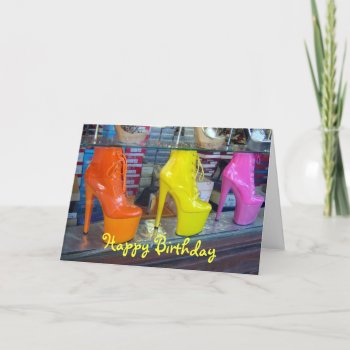 Shoes Happy Birthday Card by DonnaGrayson_Photos at Zazzle