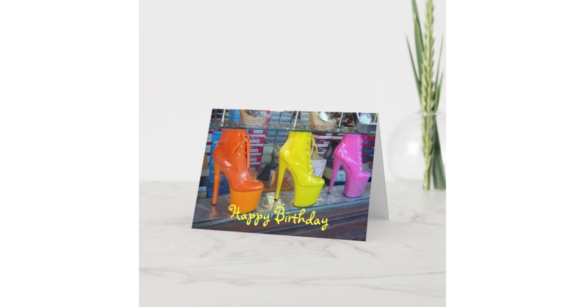 Shoes Happy Birthday Card Zazzle