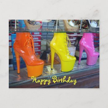 Shoes Happy Birthday Postcard by DonnaGrayson_Photos at Zazzle