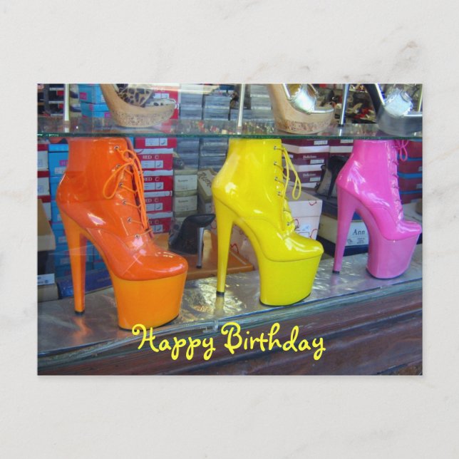 Shoes Happy Birthday Postcard (Front)