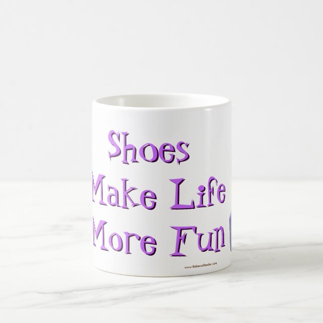 Shoes Make Life More Fun -purple Coffee Mug (Center)