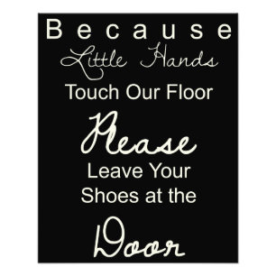 Shoes Off Sign