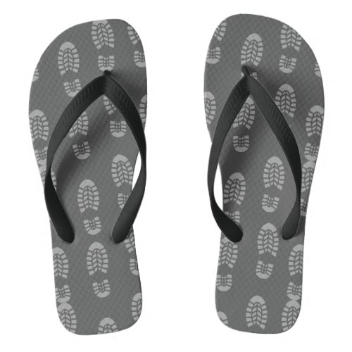 Shoes Print Design for Mens Pair of Flip Flops