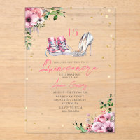 Shoes Quinceañera Pink Sneakers Heels 15 Floral