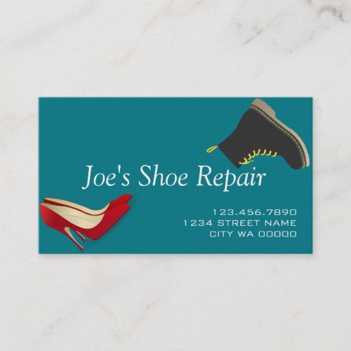 Shoes Repair Shop Business Card