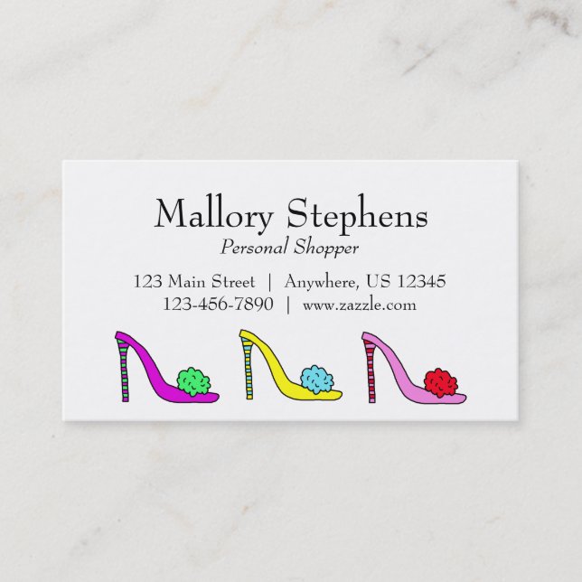 Shoes Shoes Shoes Business Calling Card (Front)