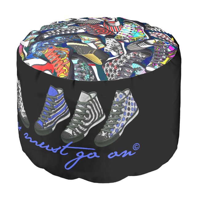 SHOES SHOES SHOES - the shoes must go on Pouf (Angled Front)