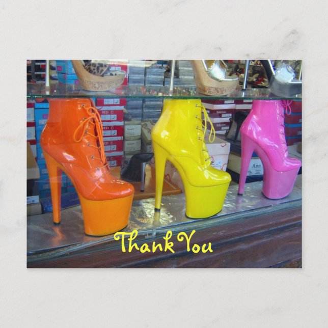 Shoes Thank You Postcard (Front)