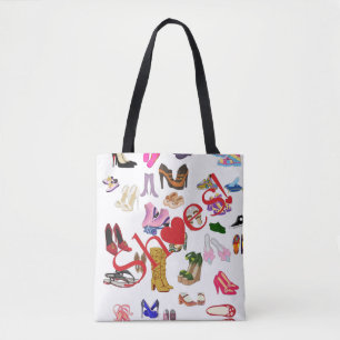 Shoes! Tote Bag   Bright & Colorful Fashion Lover’