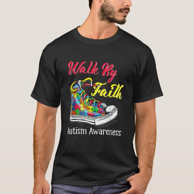 Shoes Walk Autism Awareness T-Shirt (Front)