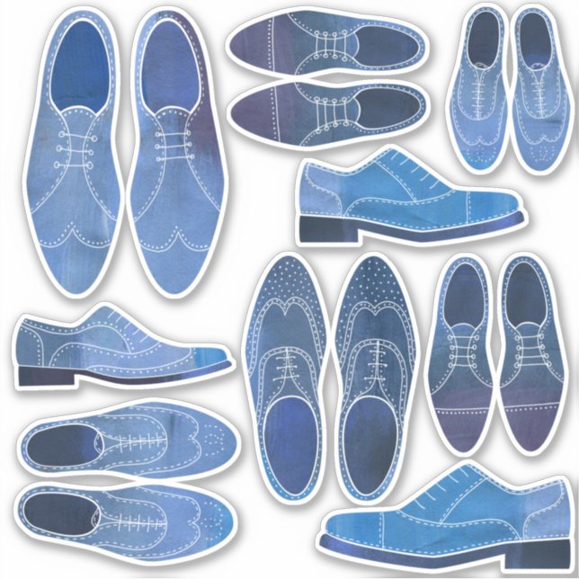 Shoes Watercolor Painting Sticker (Front)