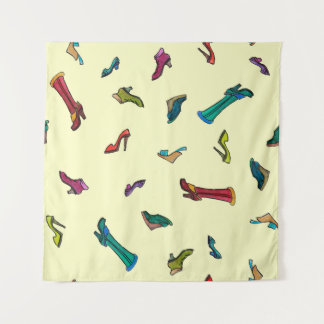 Shoes watercolor seamless pattern tapestry