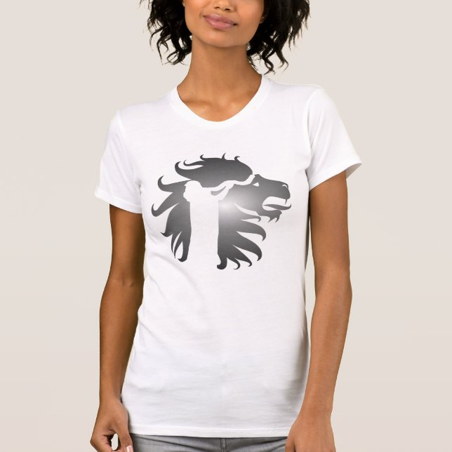 Shofar in the Lion of Judah T-Shirt (Front)