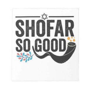 Shofar So good Funny Jewish Hanukkah Holiday Gift Notepad