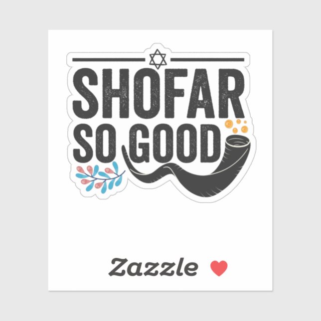 Shofar So good Funny Jewish Hanukkah Holiday Gift Sticker (Sheet)