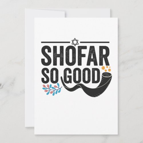 Shofar So good Funny Jewish Hanukkah Holiday Gift Thank You Card