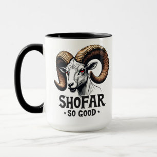 Shofar so good Jewish Goat Hanukkah Lovers Mug