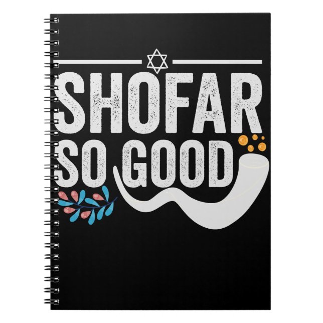Shofar So Good Jewish Ram Hanukkah  Notebook (Front)