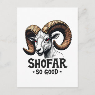 Shofar So Good Jewish Ram Hanukkah  Postcard