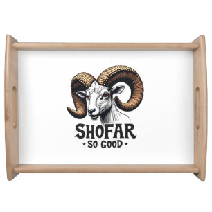 Shofar So Good Jewish Ram Hanukkah Serving Tray