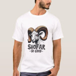 Shofar So Good Jewish Ram Hanukkah  T-Shirt<br><div class="desc">Hanukkah humor,  shofar,  Jewish holiday,  goat graphic,  Hanukkah 2024,  festive Judaism,  shofar pun,  holiday goat,  Jewish traditions,  Hanukkah celebration,  shofar design,  holiday humor,  Jewish fun</div>