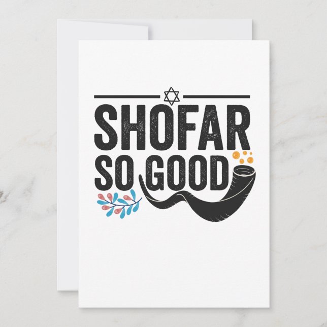 Shofar So Good Jewish Ram Hanukkah  Thank You Card (Front)