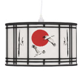 Shoji - Bamboo & Crane Ceiling Lamp (Right)
