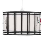 Shoji - Bamboo & Crane Ceiling Lamp (Front)
