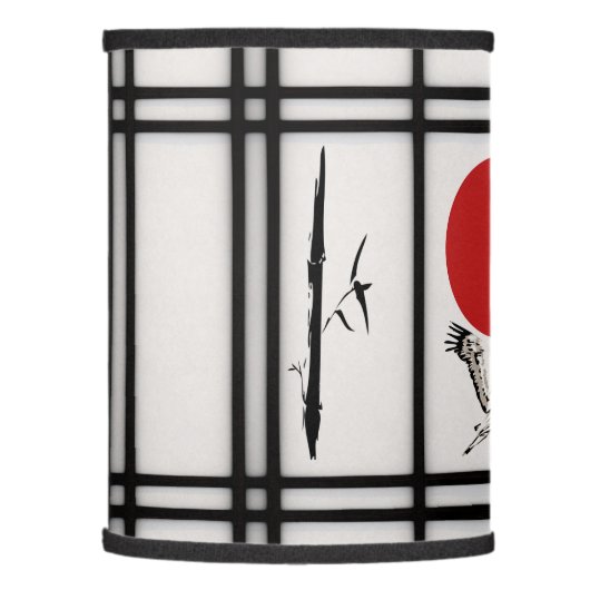Shoji - Bamboo & Crane Lamp Shade (Left)