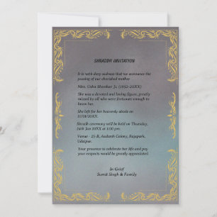 Shok Sandesh Hindu Shraddh Invitation