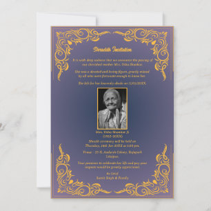 Shok Sandesh Hindu Shraddh Invitation