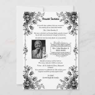 Shok Sandesh Hindu Shraddh Invitation