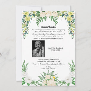 Shok Sandesh Hindu Shraddh Invitation