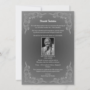 Shok Sandesh Hindu Shraddh Invitation