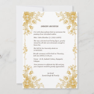 Shok Sandesh Hindu Shraddh Invitation