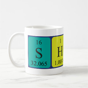 Shola periodic table name mug