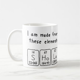 Shola periodic table name mug