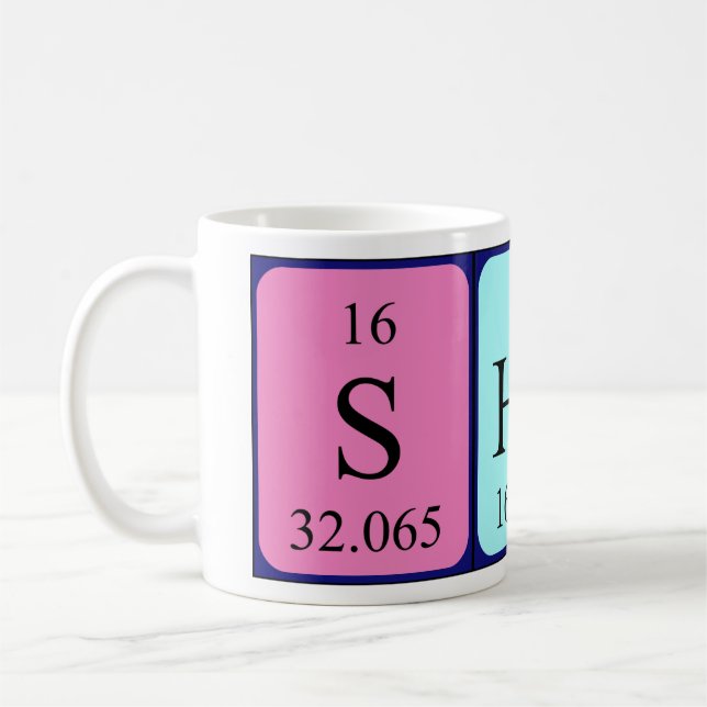 Shola periodic table name mug (Left)