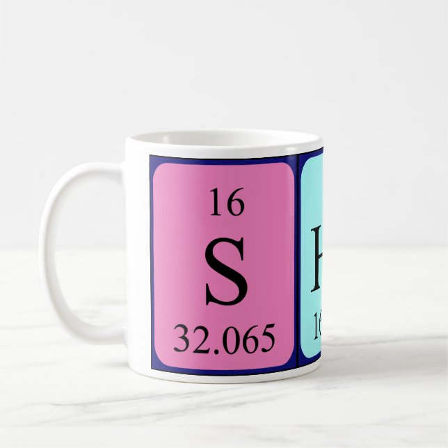 Shona periodic table name mug (Left)