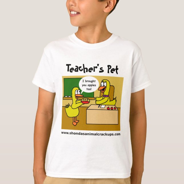 Shonda's Animal Crackups Teacher's Pet T-Shirt (Front)