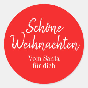 Shöne Weihnachten Merry Christmas in German  Classic Round Sticker