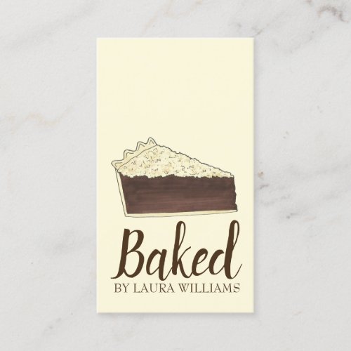 Shoo Fly Pie PA Dutch Baked By Bakery Baker Food Business Card