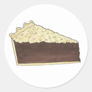 Shoo Fly Pie Social Party Dessert Bake Sale Slice Classic Round Sticker