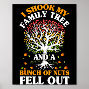 Shook Family Tree Nuts Fell Out Funny Reunion Poster