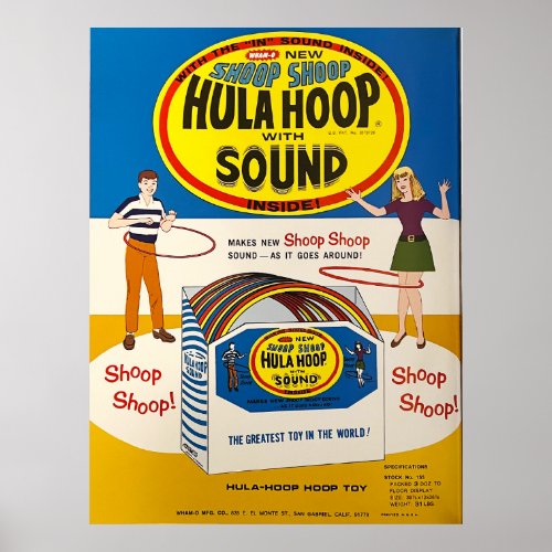 Shoop Shoop Hula Hoop Vintage Cover Ad  Poster